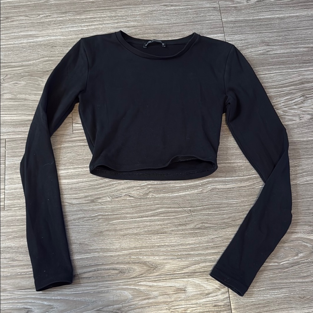 Zara Black Long Sleeve Bodysuit